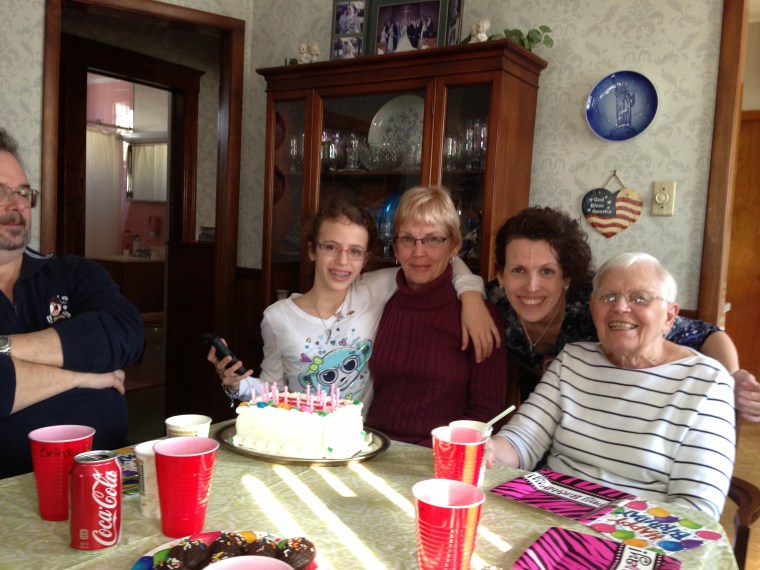 Mom's 64th birthday - and 4 generations of tough ladies!
