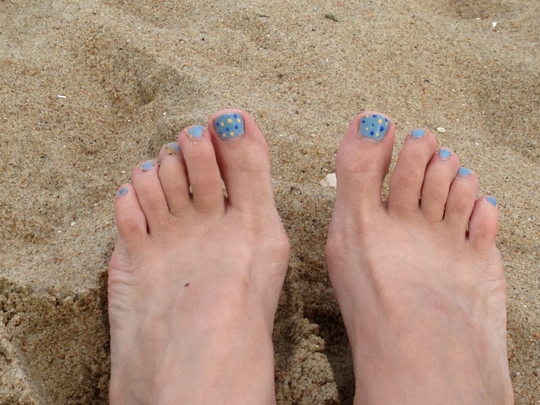 Don't hate my polka dots - my husband did them for me! :-)