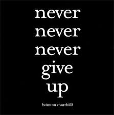 never never give up