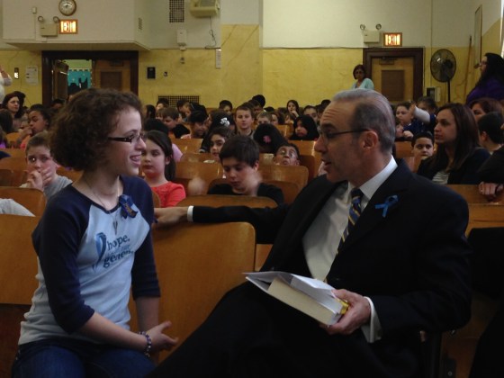 Meghan chatting with Borough President Oddo!