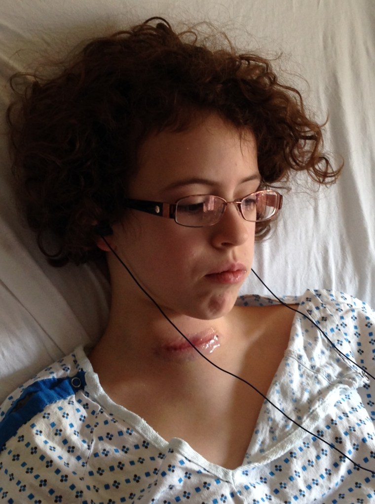 Trying to distract the pain away.