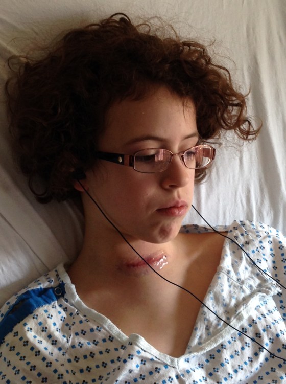 Trying to distract the pain away.