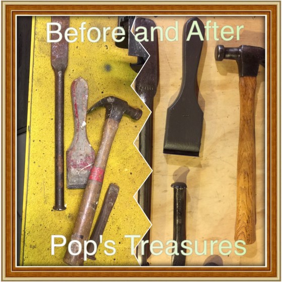 Felix took some of Pop's tools from his car, and brought them back to their glory.  Those two had their own special bond.