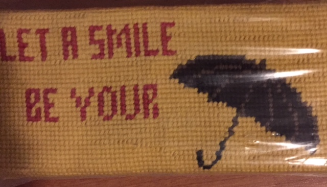 At the back door in the hallway was this brick door stopper- a reminder in philosophy and style.